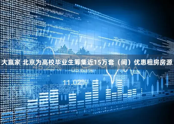 大赢家 北京为高校毕业生筹集近15万套（间）优惠租房房源